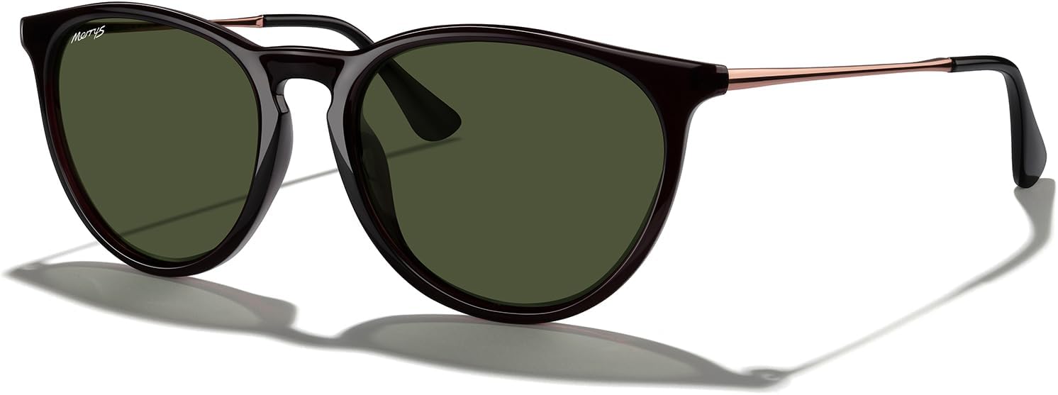 Винтажные поляризованные солнцезащитные очки MERRY'S для женщин и мужчин, ретро-стиль, круглые зеркальные линзы, защита от ультрафиолета UV400, Brown Frame/G15 Lens/Gold Legs
Винтажные поляризованные солнцезащитные очки MERRY'S для женщин и мужчин, ретро-стиль, круглые зеркальные линзы, защита от ультрафиолета UV400, Brown Frame/G15 Lens/Gold Legs