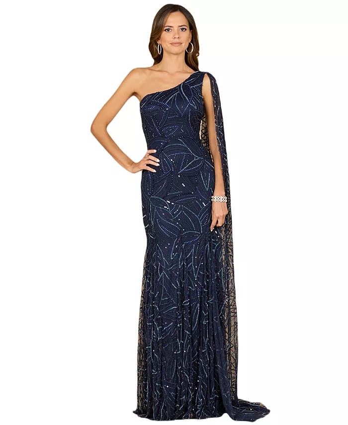 Женское платье-накидка на одно плечо Lara, синий
Женское платье-накидка на одно плечо Lara, синий