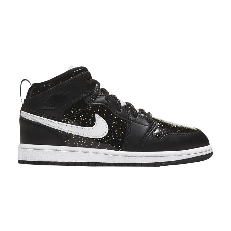 Кроссовки Air Jordan Air Jordan 1 Mid SE PS 'Black Glitter', черный 
Кроссовки Air Jordan Air Jordan 1 Mid SE PS 'Black Glitter', черный