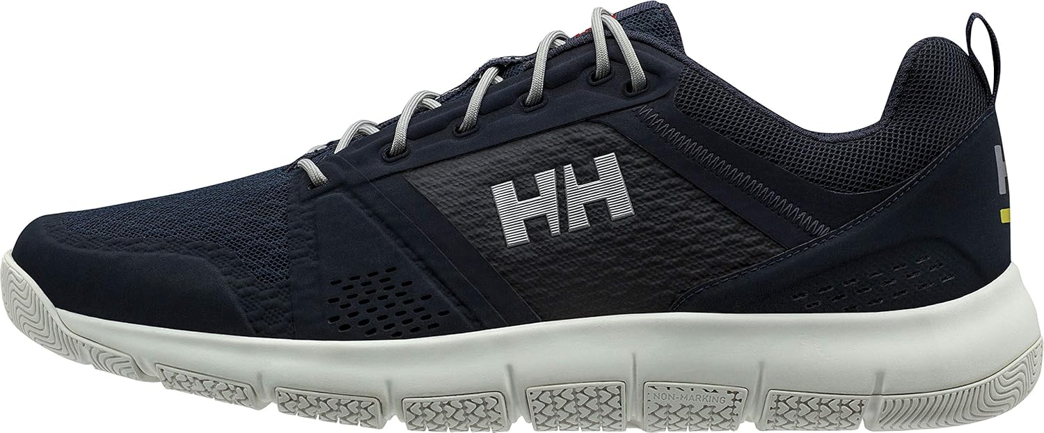 Кроссовки для парусного спорта Helly-Hansen F-1 Offshore для мужчин - быстро сохнущие сетчатые ботинки для лодки - парусная обувь с не оставляющей следов подошвой, синий/бежевый/темно-синий
Кроссовки для парусного спорта Helly-Hansen F-1 Offshore для мужчин - быстро сохнущие сетчатые ботинки для лодки - парусная обувь с не оставляющей следов подошвой, синий/бежевый/темно-синий