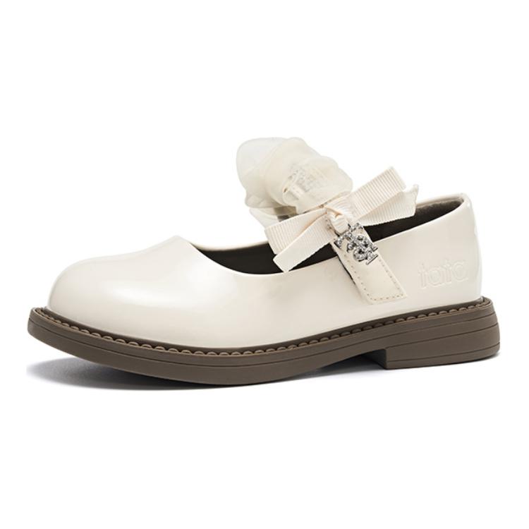 Детские кожаные туфли с нескользящей подошвой TATA, бежевый 
Детские кожаные туфли с нескользящей подошвой TATA, бежевый