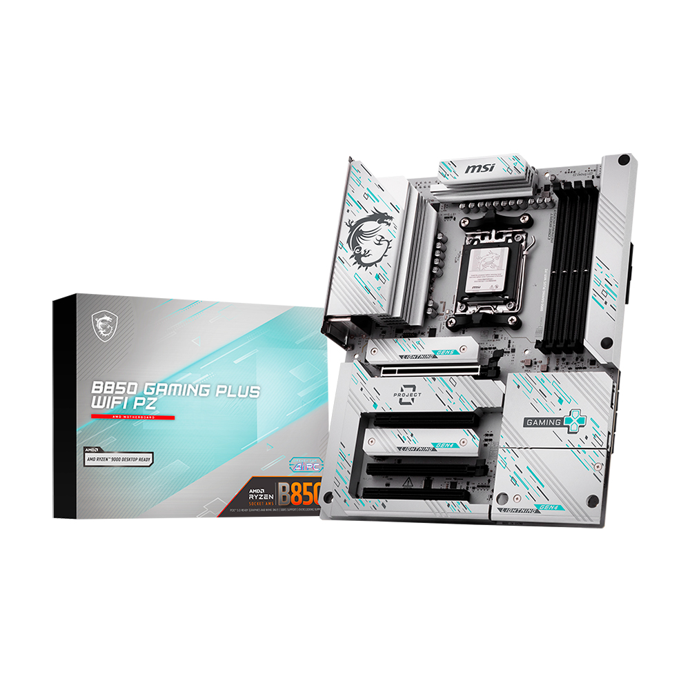 Материнская плата MSI B850 GAMING PLUS WIFI PZ, AM5, DDR5, Wi-Fi, серебристо-белый
Материнская плата MSI B850 GAMING PLUS WIFI PZ, AM5, DDR5, Wi-Fi, серебристо-белый