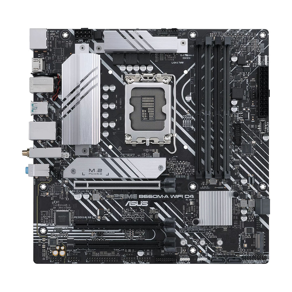 Материнская плата ASUS PRIME B660M-A WIFI D4, LGA1700, DDR4
Материнская плата ASUS PRIME B660M-A WIFI D4, LGA1700, DDR4