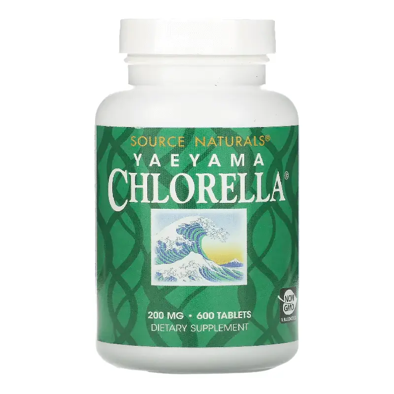Хлорелла Source Naturals Yaeyama Chlorella 200 мг, 600 таблеток
Хлорелла Source Naturals Yaeyama Chlorella 200 мг, 600 таблеток