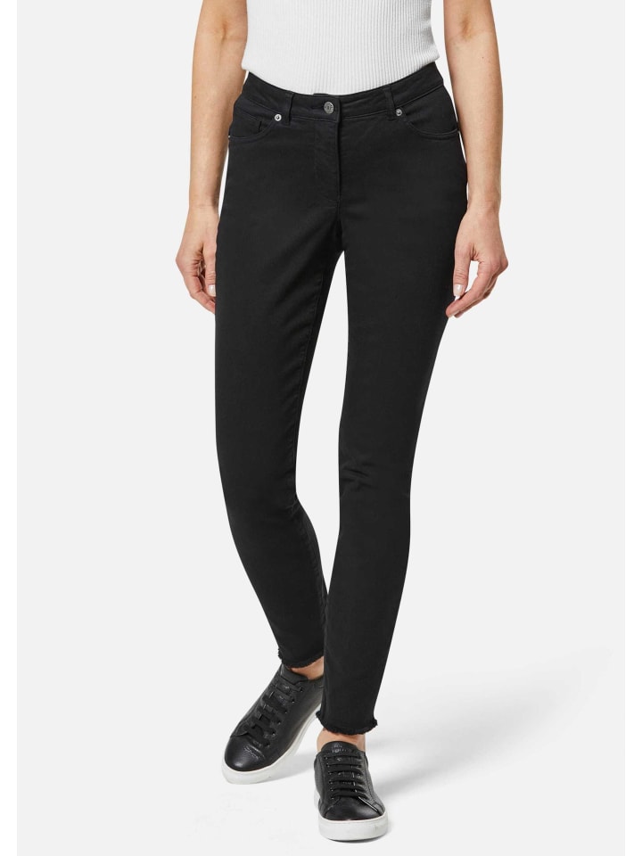 MADELEINE Узкие джинсы средней посадки с бахромой, черного цвета
MADELEINE Узкие джинсы средней посадки с бахромой, черного цвета