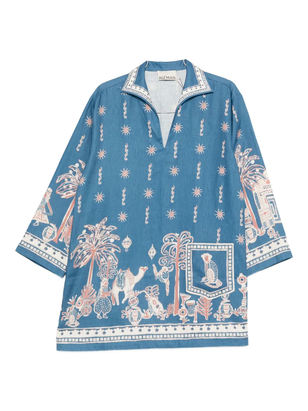 Мини-платье Acacia с графическим принтом и воротником Alemais, синий
Мини-платье Acacia с графическим принтом и воротником Alemais, синий