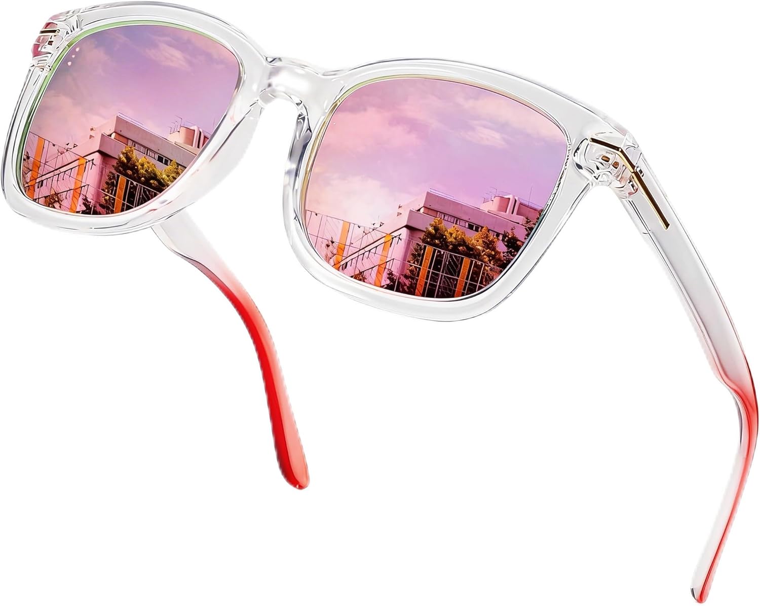 Поляризованные солнцезащитные очки SIPHEW для женщин/мужчин | Солнцезащитные очки с крупной оправой и защитой от УФ-излучения UV400 | Большие квадратные зеркальные линзы S-образной формы, A10-clear Red Frame Pink Mirrored Lens
Поляризованные солнцезащитные очки SIPHEW для женщин/мужчин | Солнцезащитные очки с крупной оправой и защитой от УФ-излучения UV400 | Большие квадратные зеркальные линзы S-образной формы, A10-clear Red Frame Pink Mirrored Lens