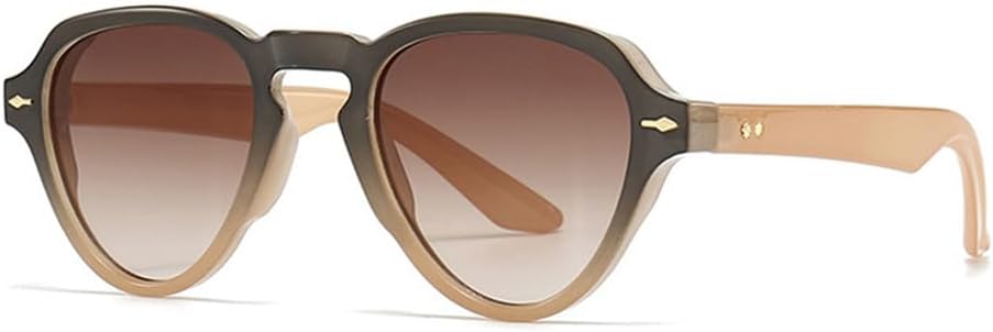 Женские солнцезащитные очки в овальном стиле панк, модные градиентные очки с защитой от УФ-излучения UV400; мужские солнцезащитные очки «кошачий глаз» с заклепками FYTUP, Green Tea Gradient
Женские солнцезащитные очки в овальном стиле панк, модные градиентные очки с защитой от УФ-излучения UV400; мужские солнцезащитные очки «кошачий глаз» с заклепками FYTUP, Green Tea Gradient