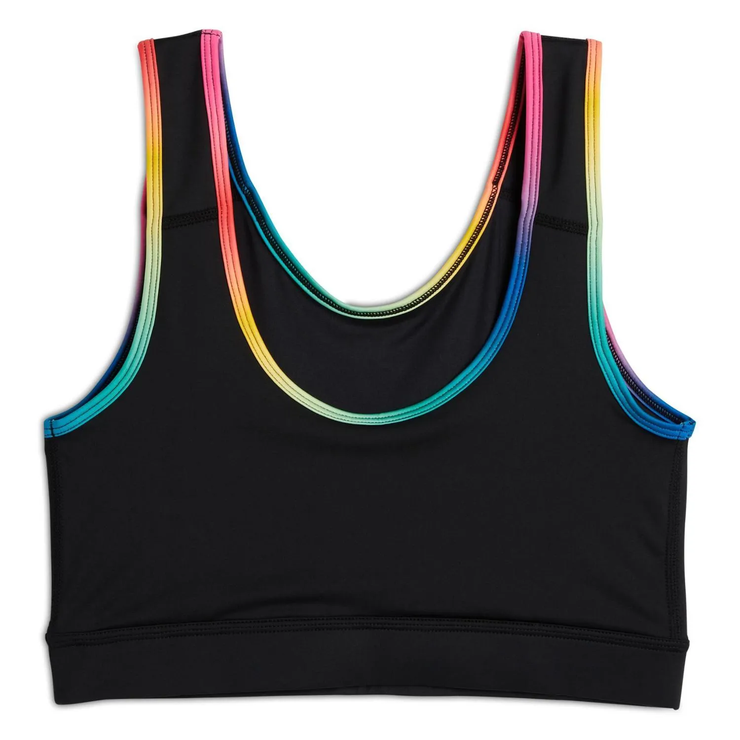 Спортивный топ для плавания TomboyX, Black Rainbow Trim
Спортивный топ для плавания TomboyX, Black Rainbow Trim