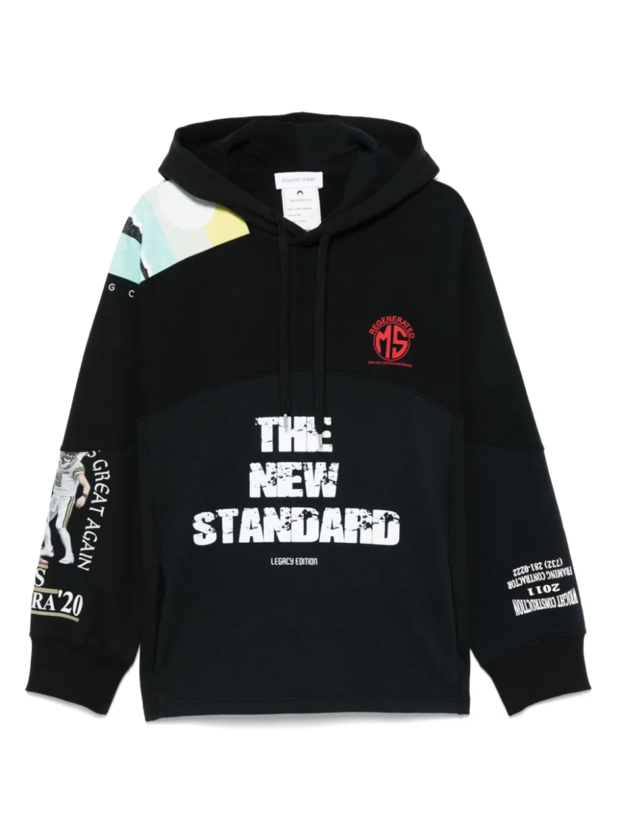 Регенерированная толстовка с капюшоном Marine Serre, черный
Регенерированная толстовка с капюшоном Marine Serre, черный