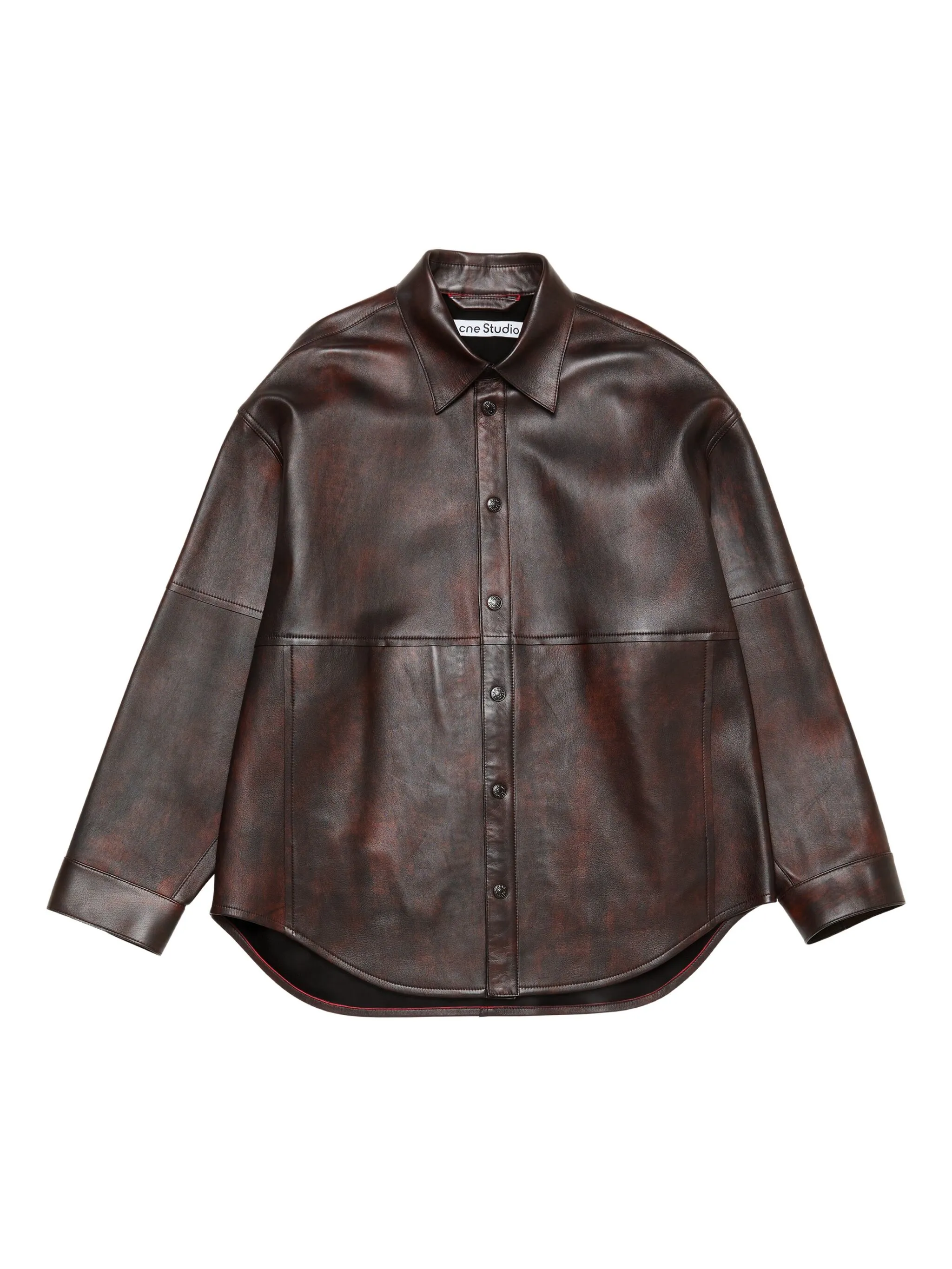 Кожаная куртка-рубашка Acne Studios, темно-коричневый
Кожаная куртка-рубашка Acne Studios, темно-коричневый