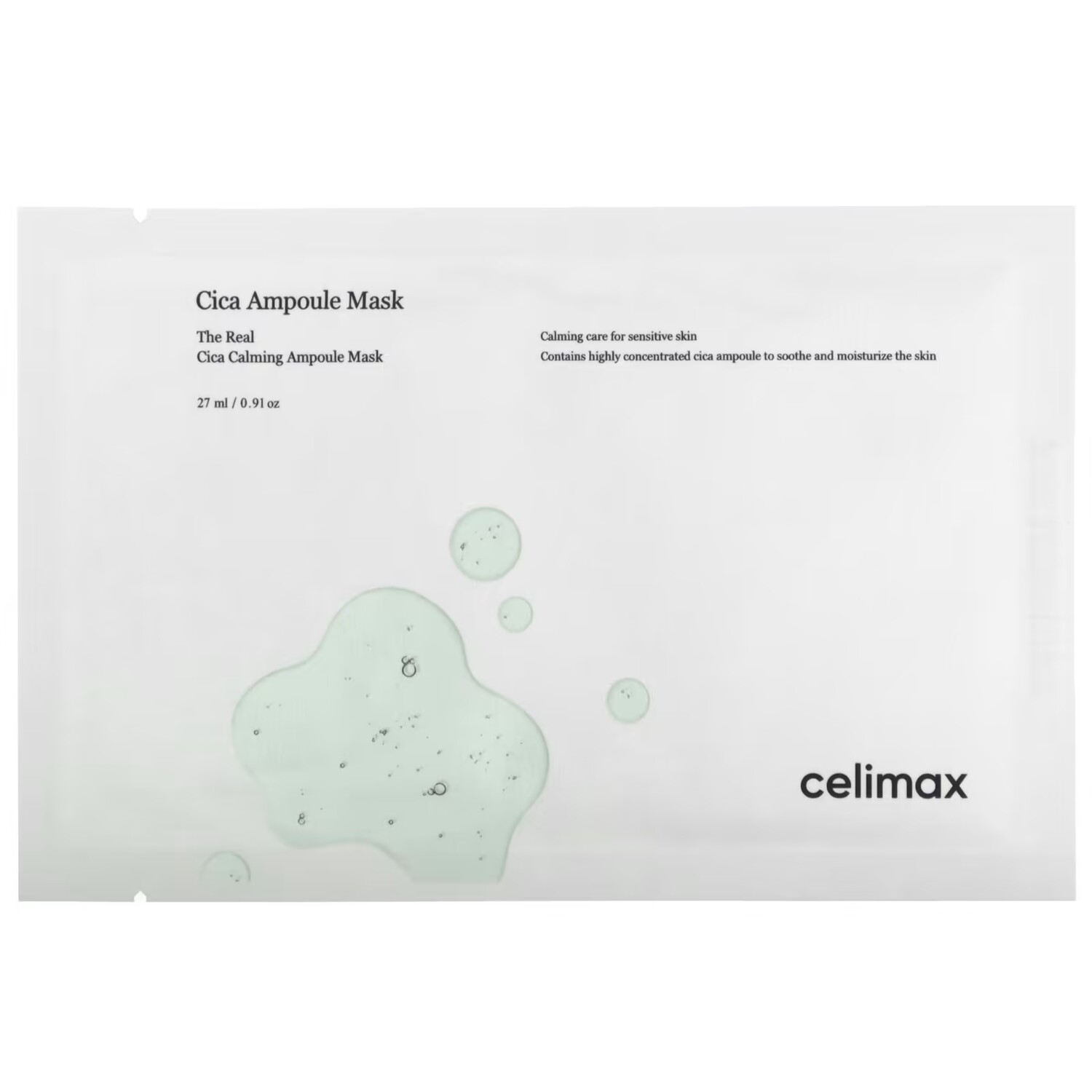 Маска CeliMax Cica Ampoule, 5 листов 
Маска CeliMax Cica Ampoule, 5 листов