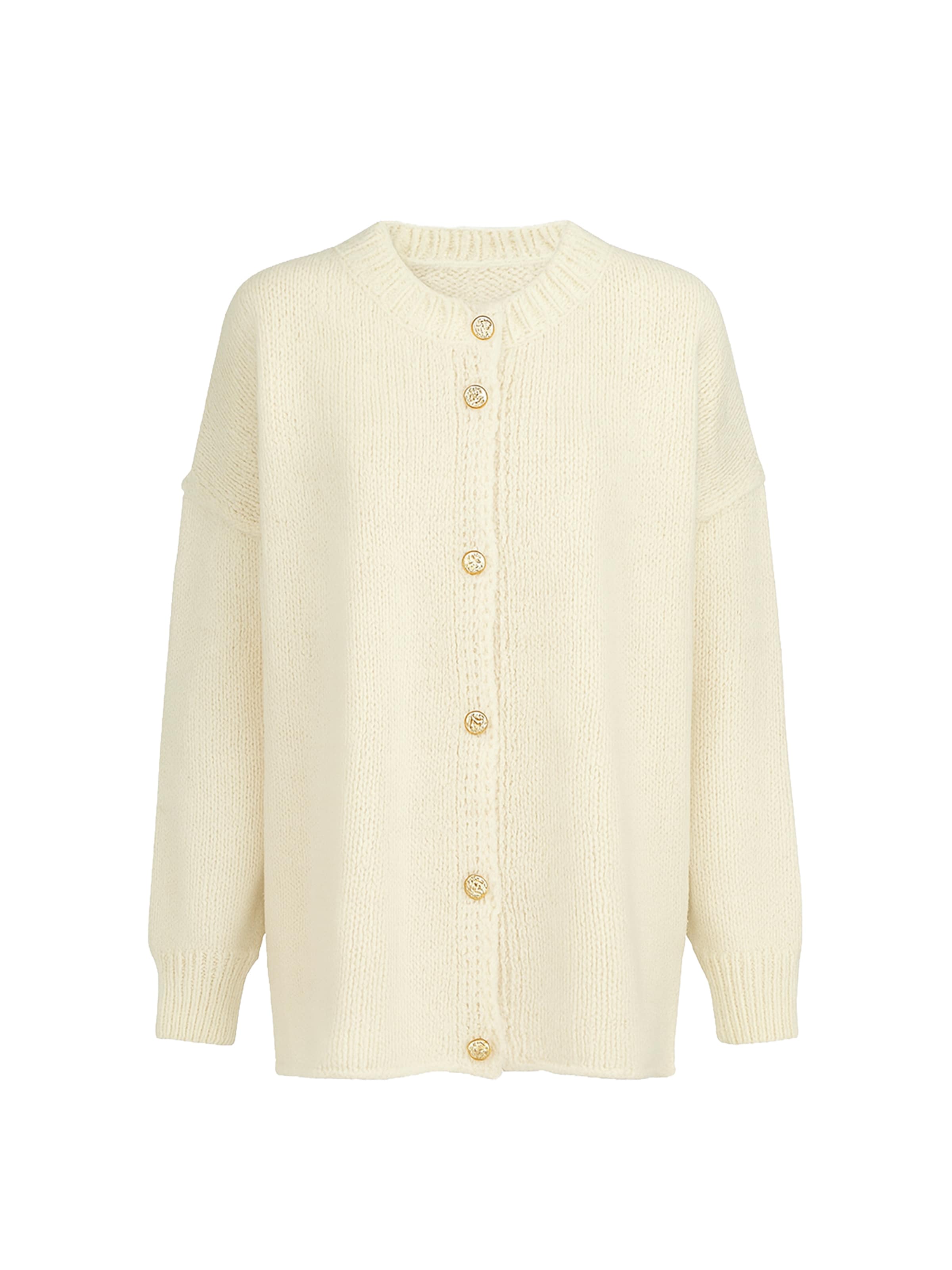 Elara Вязаный кардиган в белом цвете
Elara Вязаный кардиган в белом цвете