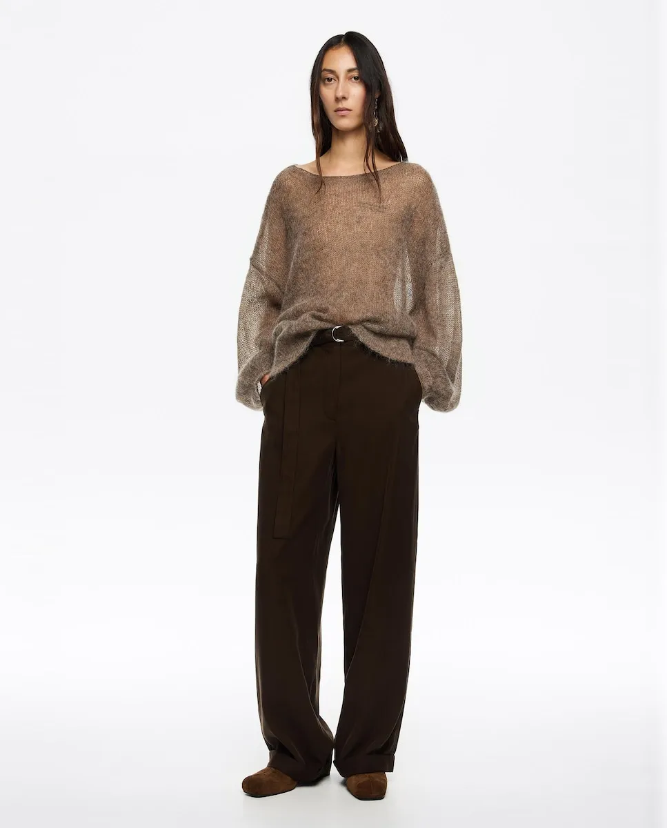 Женские свободные расклешенные брюки с поясом Bimba y Lola, темно-коричневый
Женские свободные расклешенные брюки с поясом Bimba y Lola, темно-коричневый