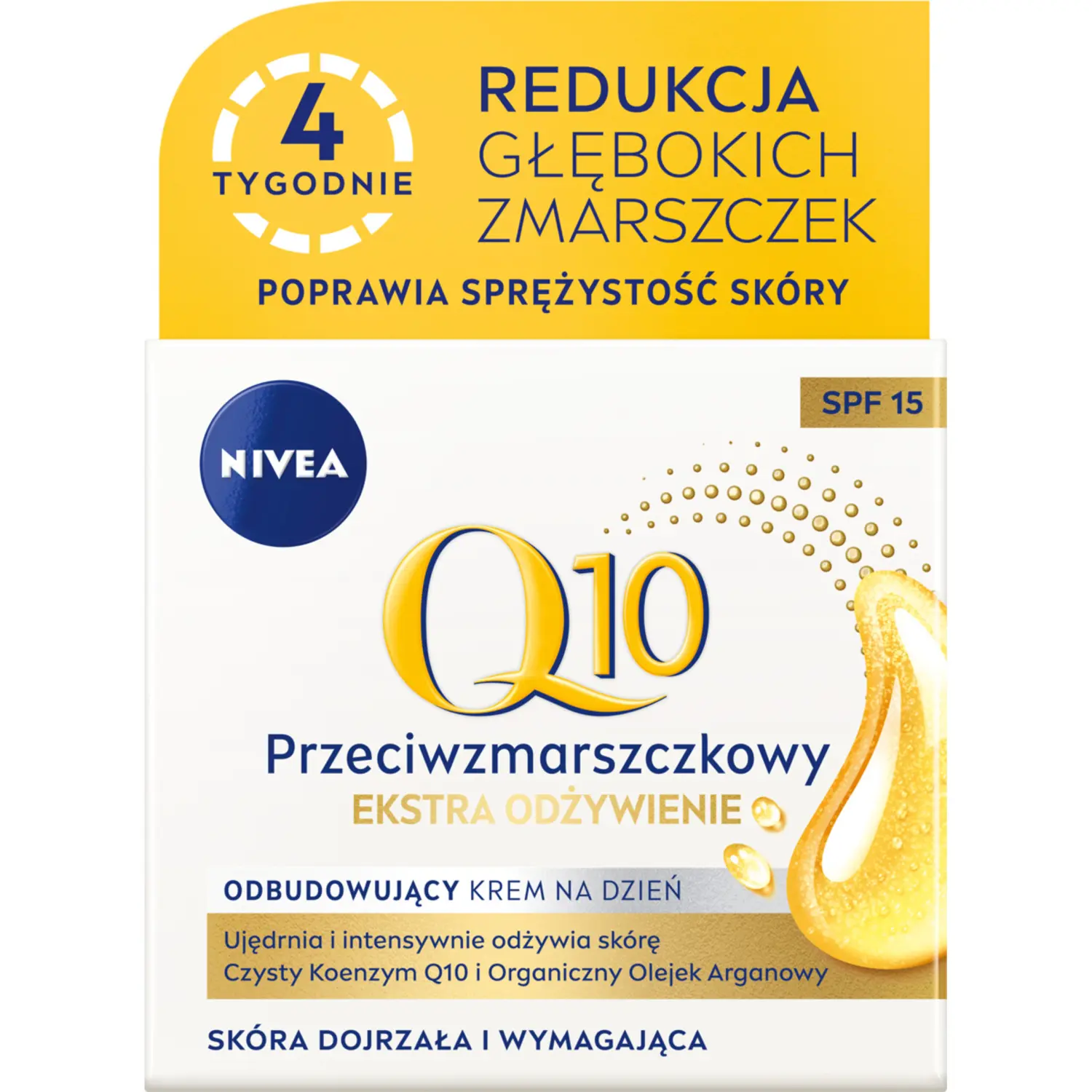 Nivea Q10 Ekstra Odżywienie дневной крем для лица против морщин SPF 15, 50 мл
Nivea Q10 Ekstra Odżywienie дневной крем для лица против морщин SPF 15, 50 мл