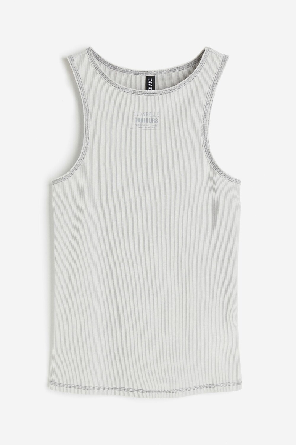 Топ H&M Ribbed Tank, светло-серый
Топ H&M Ribbed Tank, светло-серый