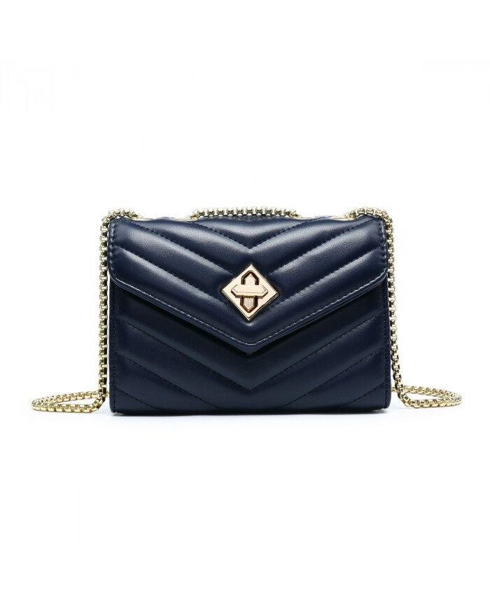 Сумка через плечо с 3 отделениями и стеганым шевронным узором, металлическая сумка через плечо с поворотным замком JFY, синий
Сумка через плечо с 3 отделениями и стеганым шевронным узором, металлическая сумка через плечо с поворотным замком JFY, синий
