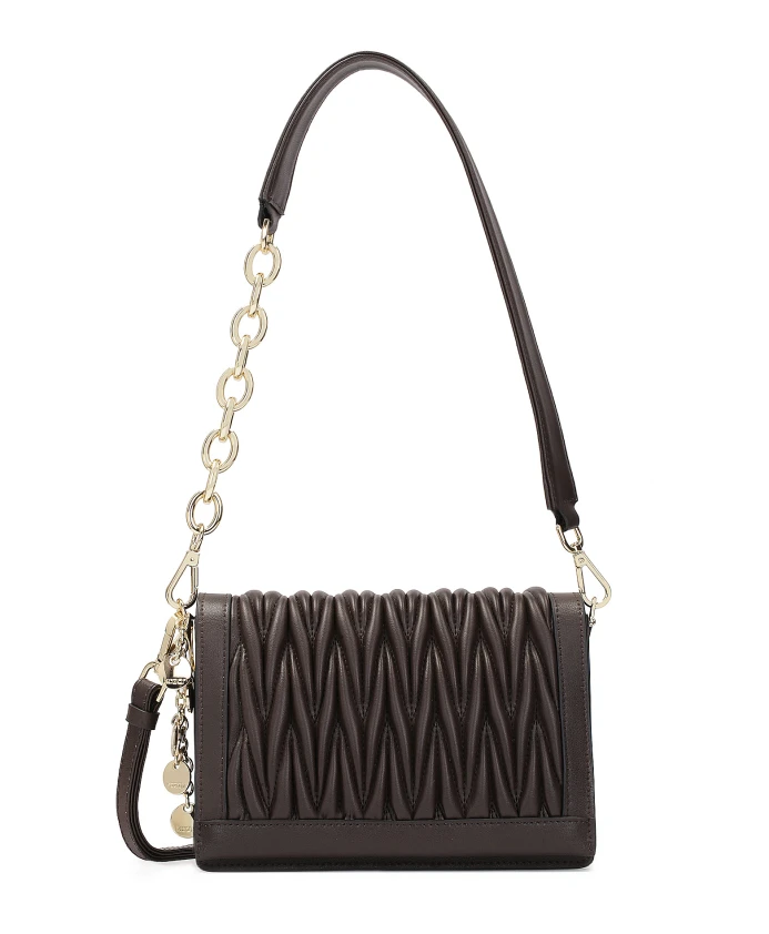 Темная стеганая сумочка с узором Kazar, коричневый
Темная стеганая сумочка с узором Kazar, коричневый