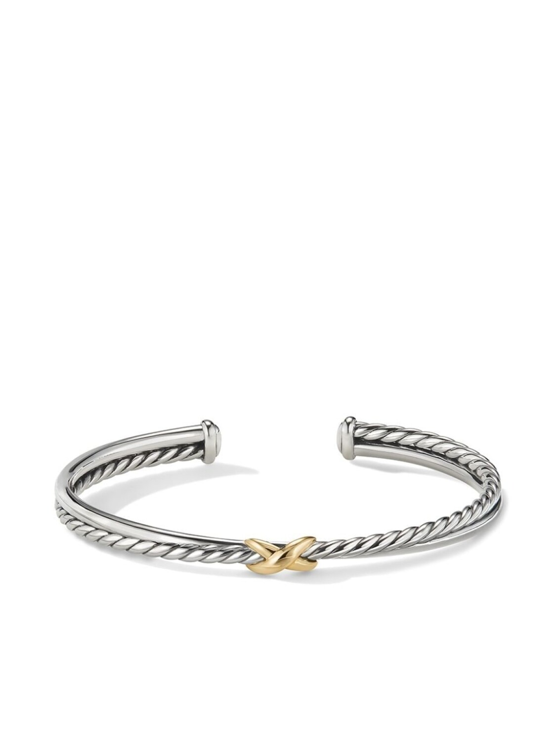 Браслет Petite X Center Station из серебра и желтого золота David Yurman, серебряный
Браслет Petite X Center Station из серебра и желтого золота David Yurman, серебряный
