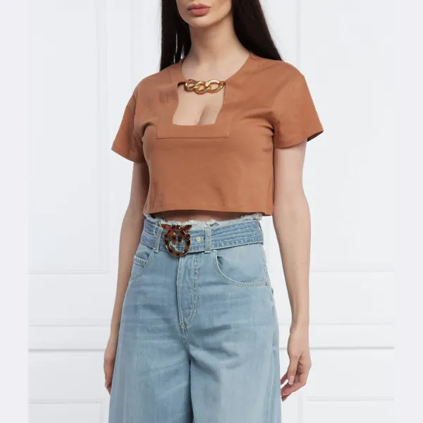 Футболка стандартного кроя Patrizia Pepe, коричневый 
Футболка стандартного кроя Patrizia Pepe, коричневый