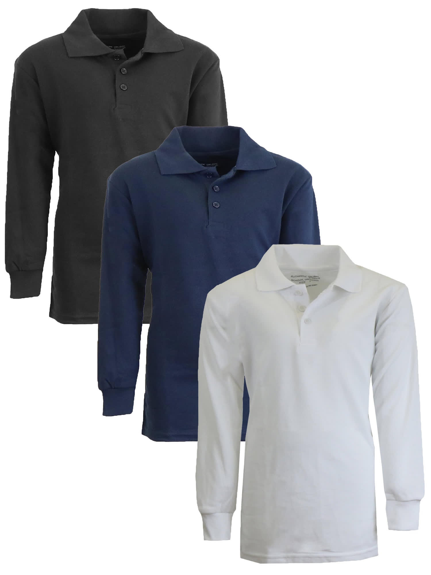 Футболки-поло Galaxy Authentic для мальчиков, облегающие, с длинным рукавом, 3 шт. Galaxy By Harvic, темно-синий/черный/белый
Футболки-поло Galaxy Authentic для мальчиков, облегающие, с длинным рукавом, 3 шт. Galaxy By Harvic, темно-синий/черный/белый