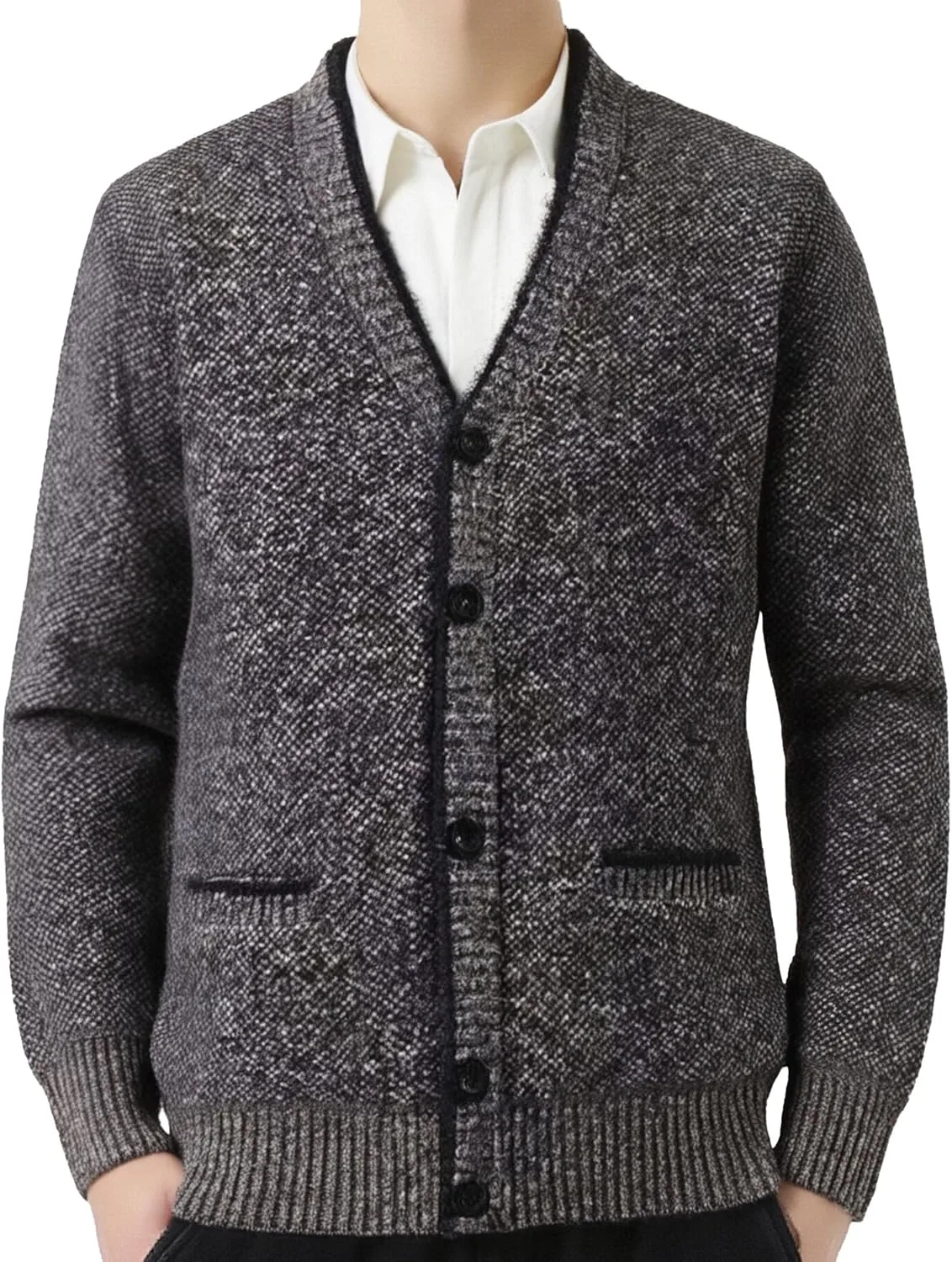 Мужской вязаный кардиган с пуговицами и V-образным вырезом Maiyifu-GJ
Мужской вязаный кардиган с пуговицами и V-образным вырезом Maiyifu-GJ