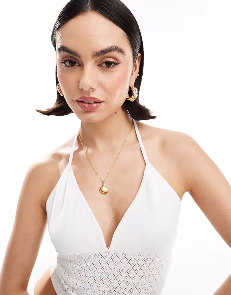 Трикотажный пляжный топ-комбинезон с завязками сзади, белый цвет 4Th & Reckless
Трикотажный пляжный топ-комбинезон с завязками сзади, белый цвет 4Th & Reckless