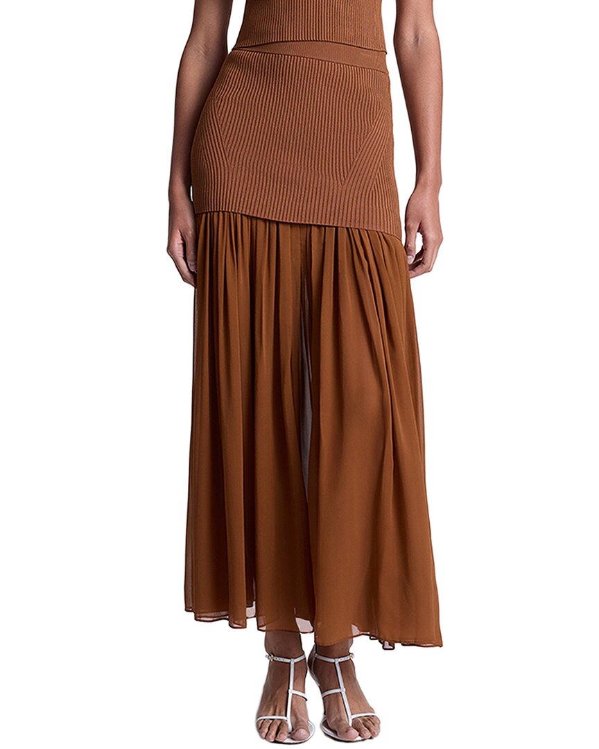 A.L.C. Юбка с шелковой отделкой Hayden, коричневый
A.L.C. Юбка с шелковой отделкой Hayden, коричневый