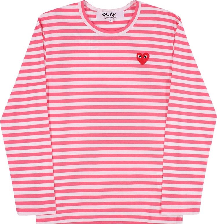 Лонгслив Comme des Garçons Long-Sleeve Striped Tee With Small Heart 'Pink', розовый
Лонгслив Comme des Garçons Long-Sleeve Striped Tee With Small Heart 'Pink', розовый