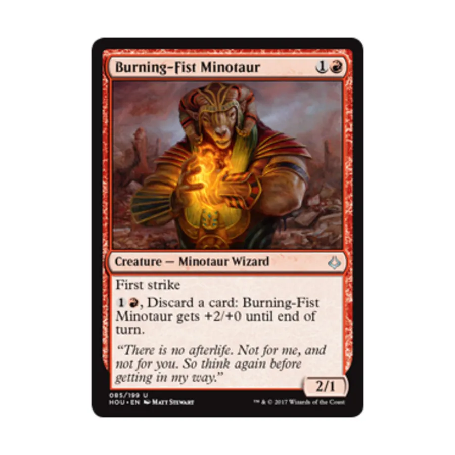 CCG Минотавр Пылающего Кулака (U), MTG - Hour of Devastation
CCG Минотавр Пылающего Кулака (U), MTG - Hour of Devastation