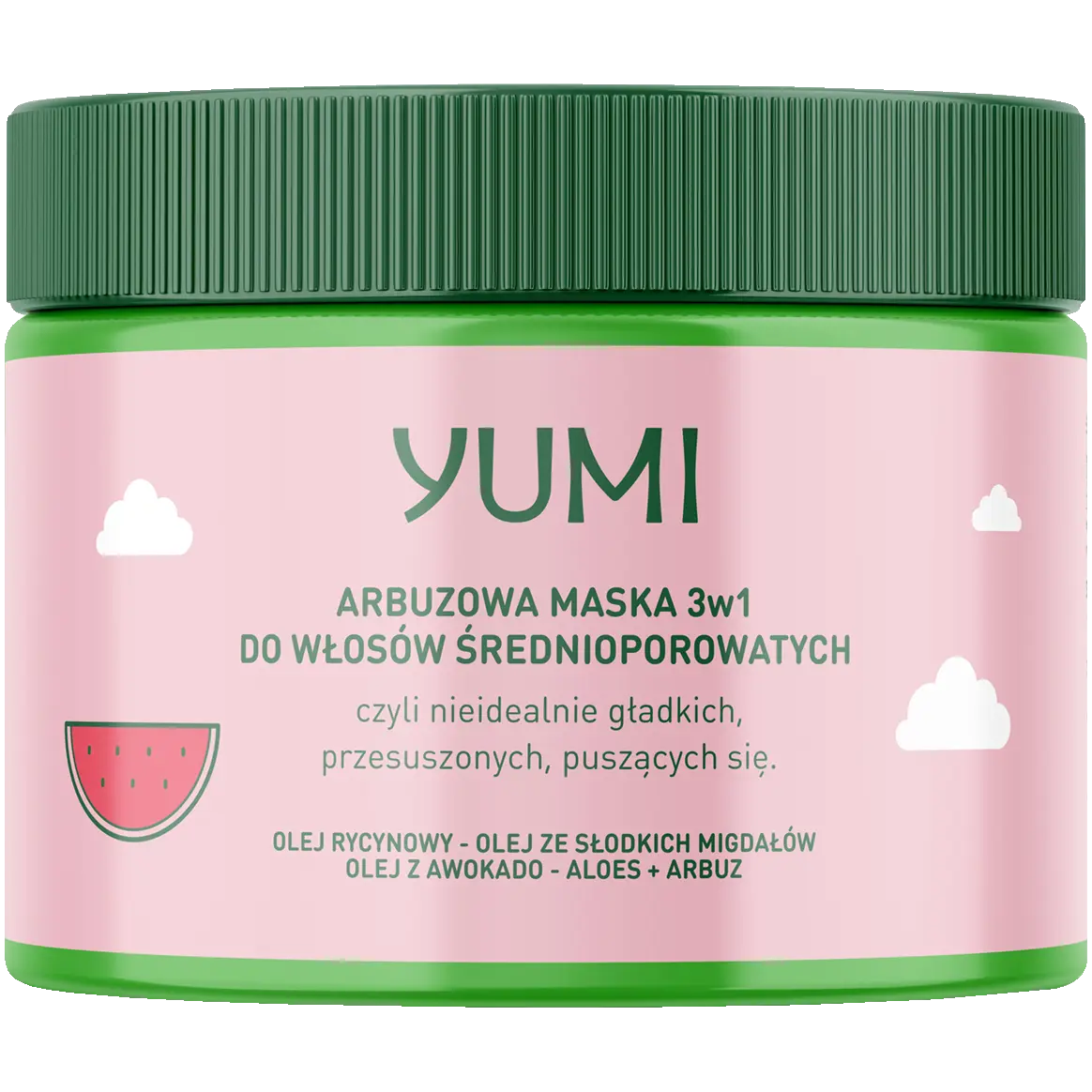 Yumi 3w1 арбузная маска для волос средней пористости, 300 мл 
Yumi 3w1 арбузная маска для волос средней пористости, 300 мл