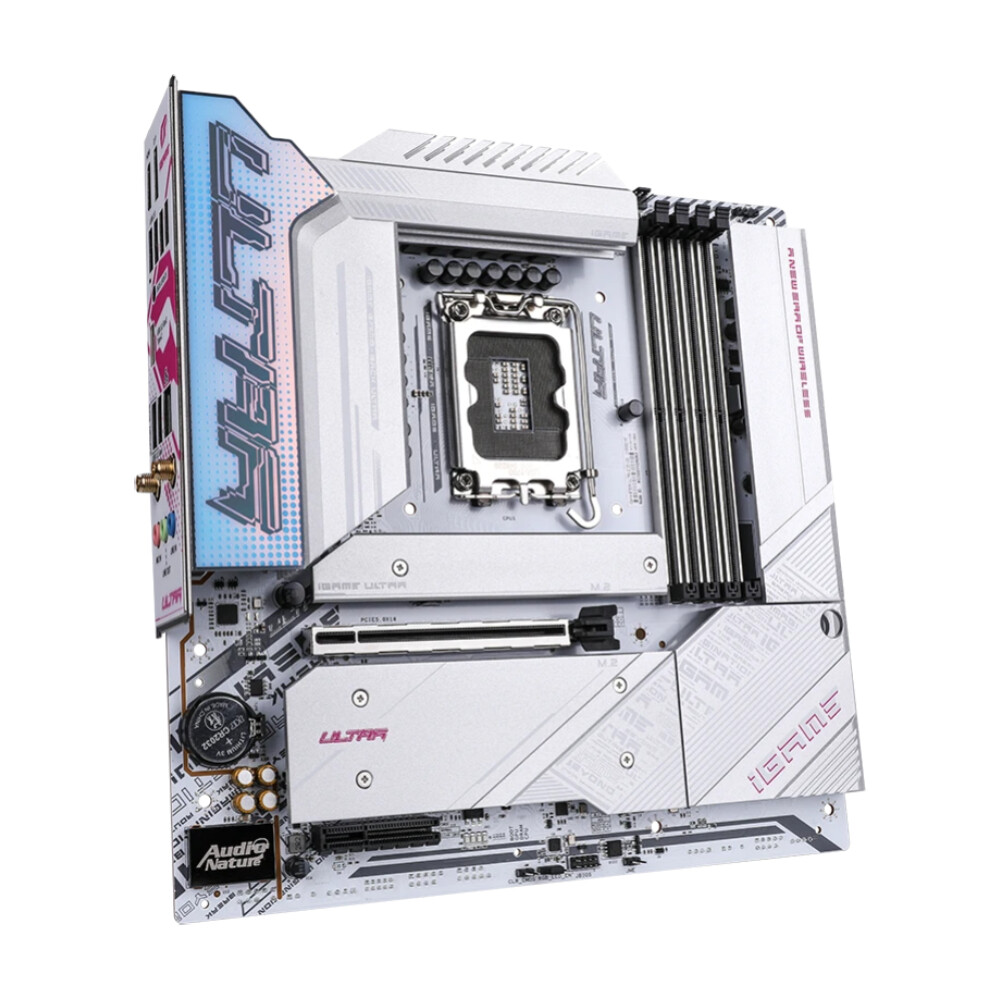 Материнская плата Colorful iGame B760M Ultra Z D5 V20, LGA 1700, DDR5, Wi-Fi, белый
Материнская плата Colorful iGame B760M Ultra Z D5 V20, LGA 1700, DDR5, Wi-Fi, белый