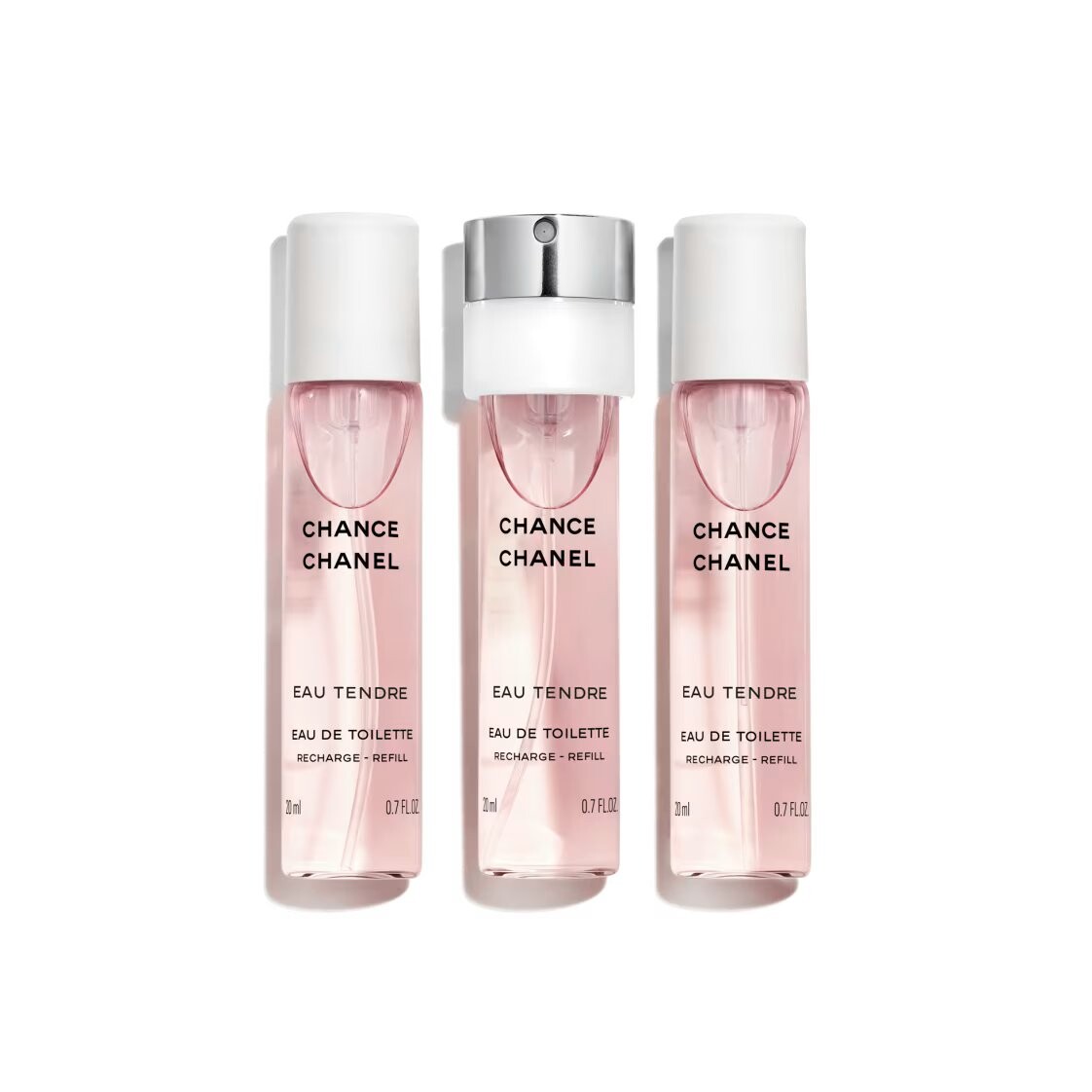 Набор сменных флаконов туалетной воды Chanel Chance Eau Tendre, 3x20 мл
Набор сменных флаконов туалетной воды Chanel Chance Eau Tendre, 3x20 мл