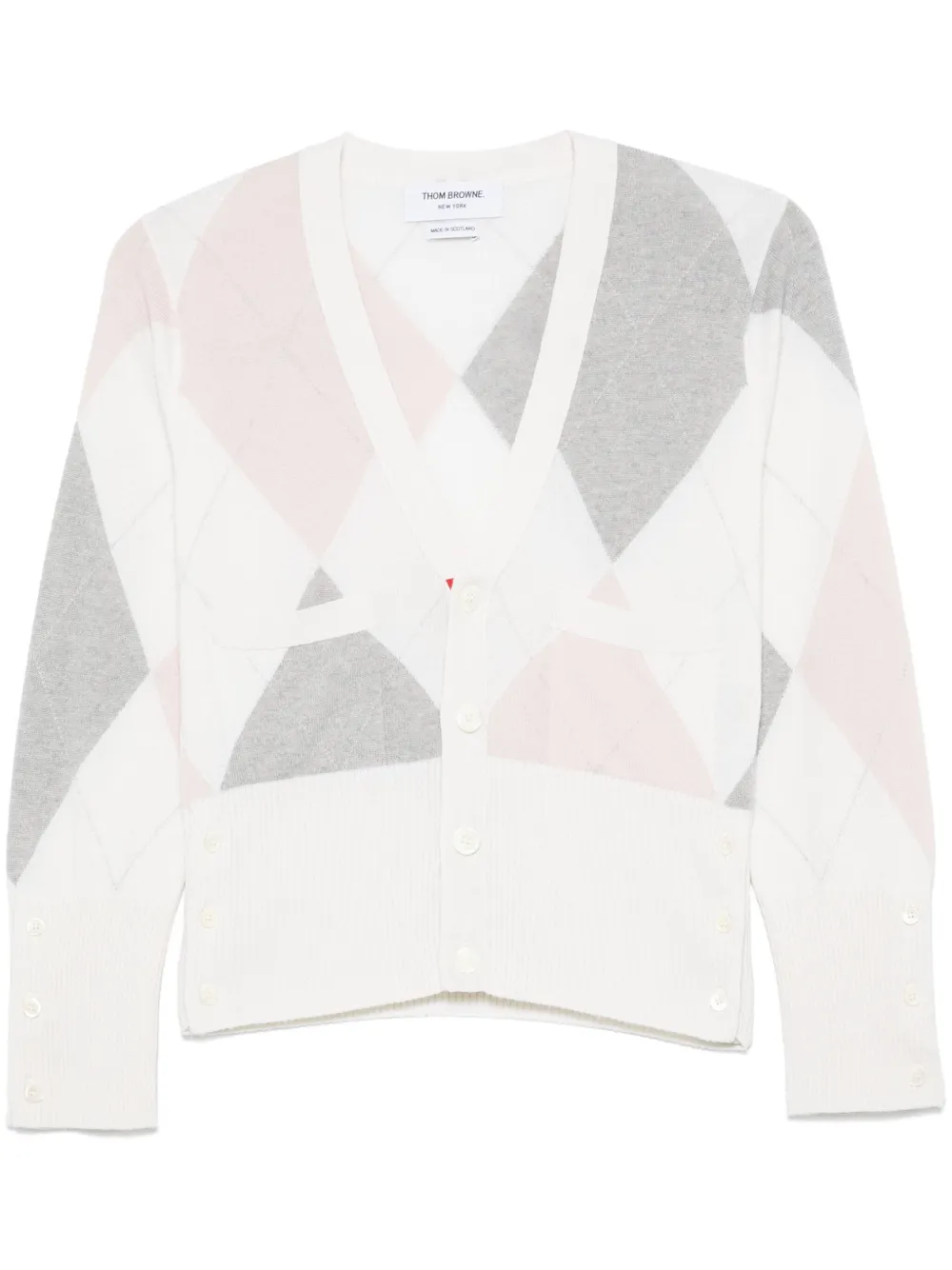 Кашемировый джемпер с узором аргайл THOM BROWNE, белый
Кашемировый джемпер с узором аргайл THOM BROWNE, белый