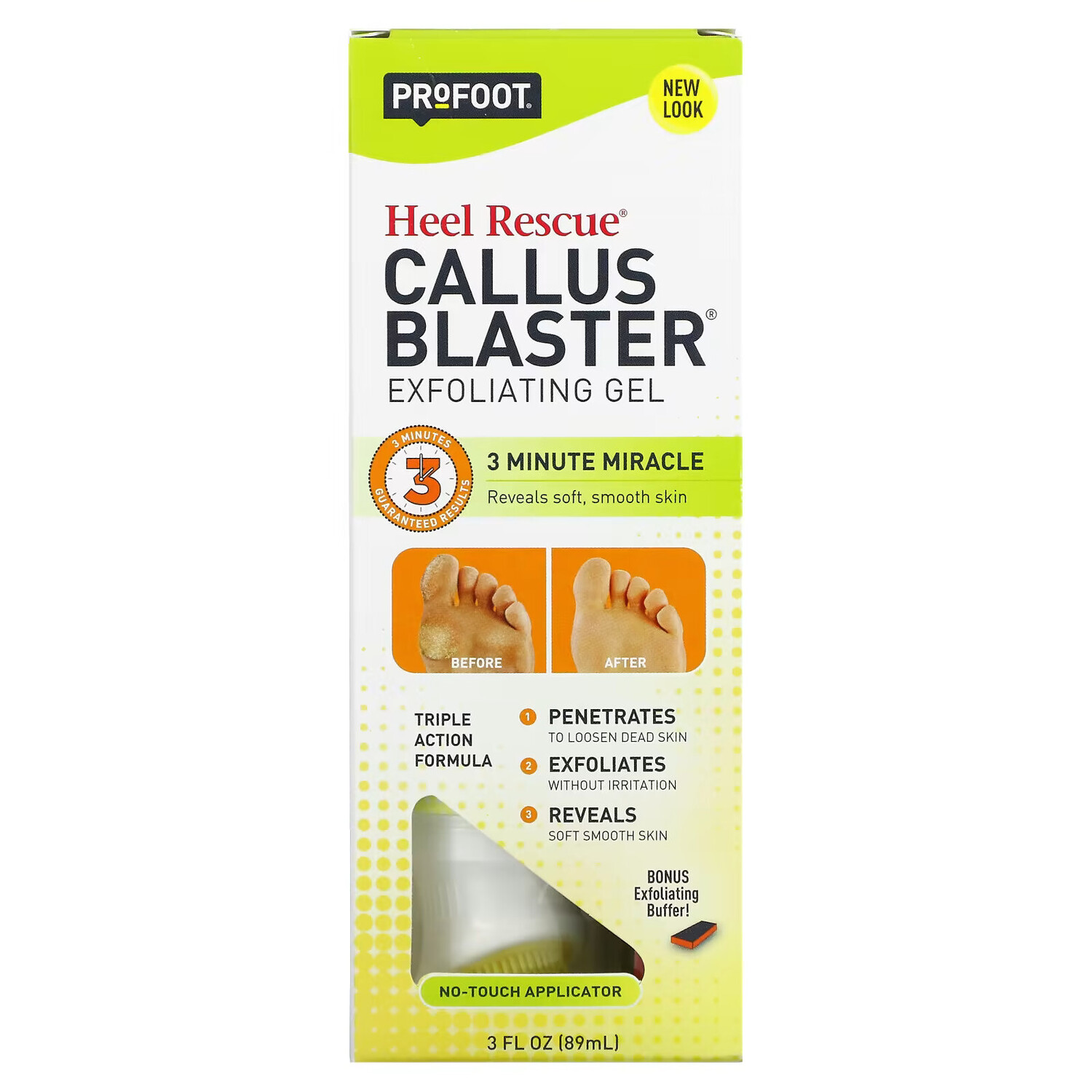 Profoot, Отшелушивающий гель Callus Blaster, 89 мл (3 жидк. Унции)
Profoot, Отшелушивающий гель Callus Blaster, 89 мл (3 жидк. Унции)