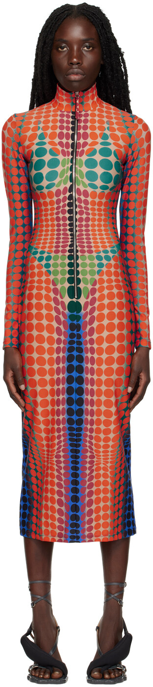 Фиолетово-оранжевое платье миди в горошек Cyber Dots Jean Paul Gaultier, Оранжевый, Фиолетово-оранжевое платье миди в горошек Cyber Dots Jean Paul Gaultier
Фиолетово-оранжевое платье миди в горошек Cyber Dots Jean Paul Gaultier, Оранжевый, Фиолетово-оранжевое платье миди в горошек Cyber Dots Jean Paul Gaultier
