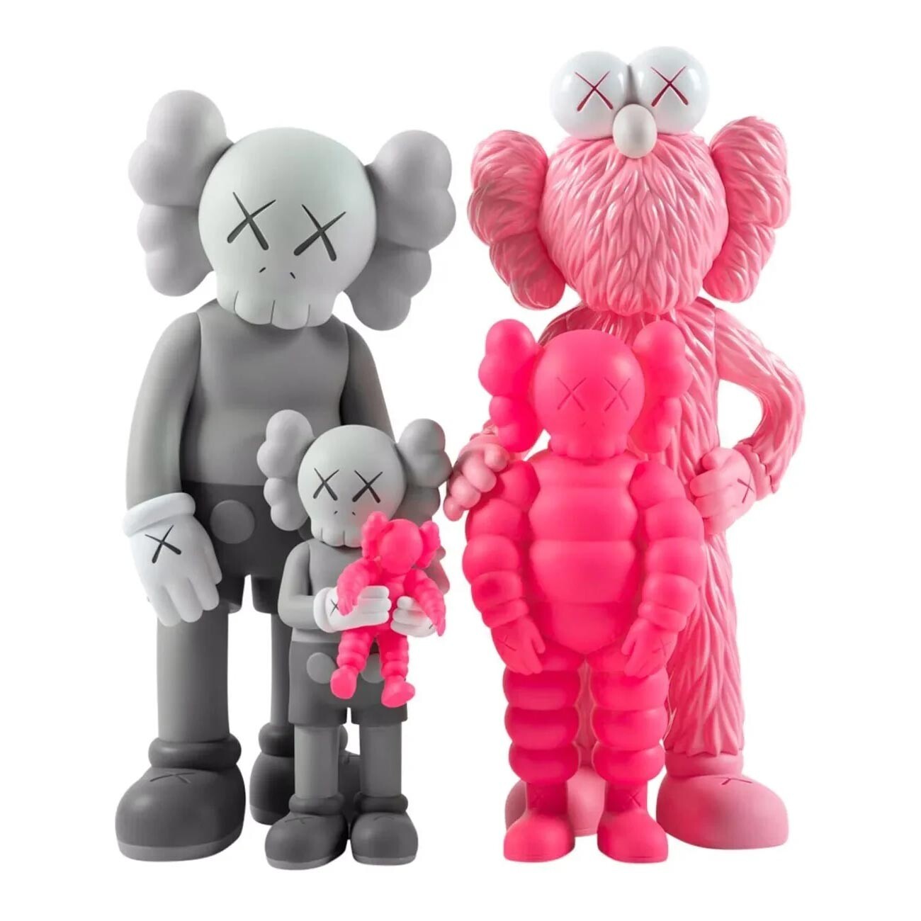 Виниловая фигурка Kaws Family, серый/розовый
Виниловая фигурка Kaws Family, серый/розовый