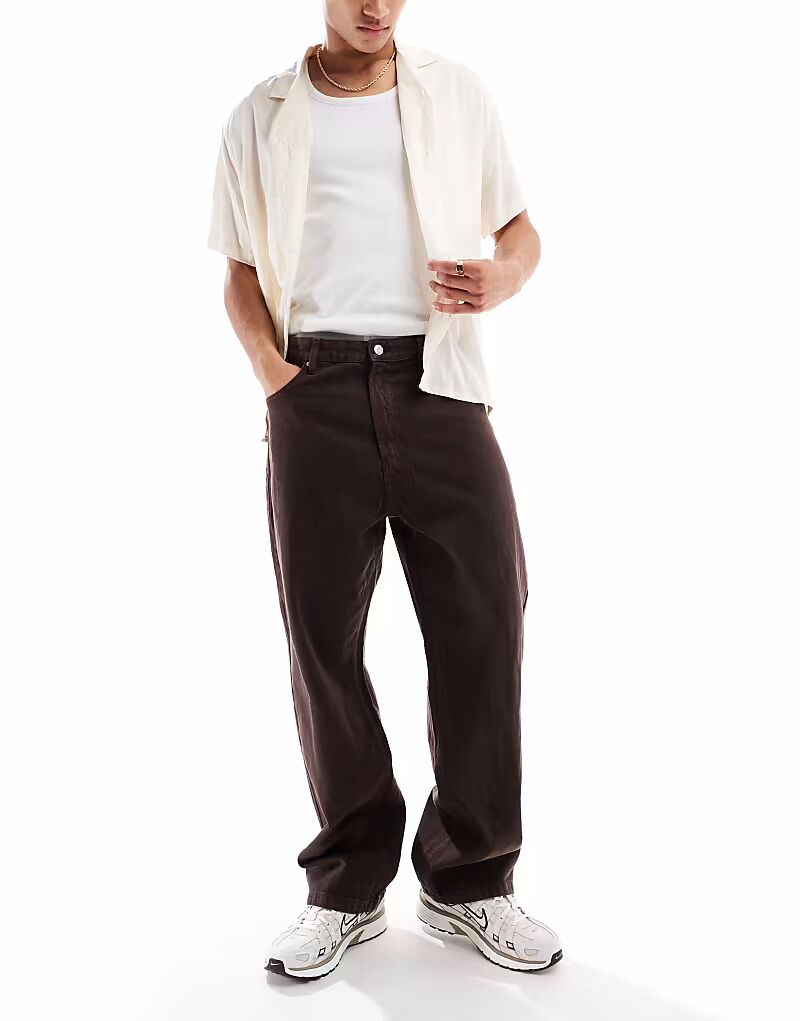 Мешковатые джинсы Bershka шоколадно-коричневого цвета
Мешковатые джинсы Bershka шоколадно-коричневого цвета