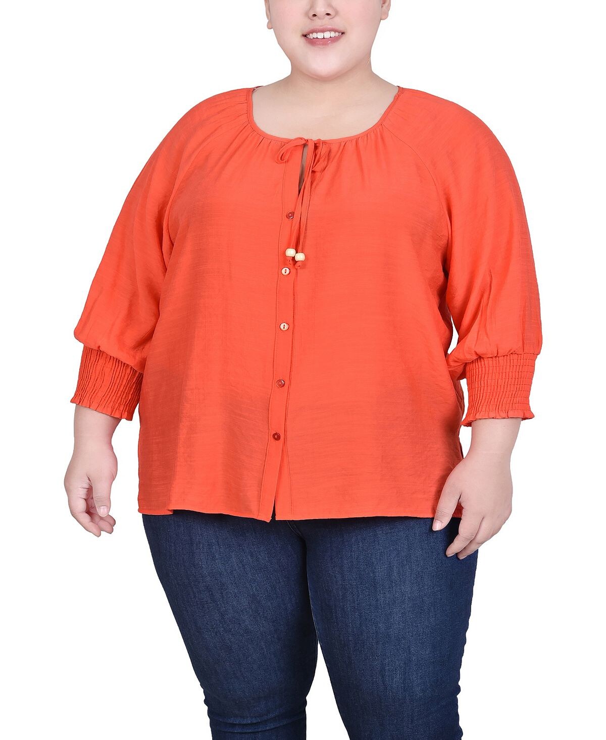 Плюс размер блузка с рукавами 3/4 и пуговицами спереди NY Collection, мульти
Плюс размер блузка с рукавами 3/4 и пуговицами спереди NY Collection, мульти