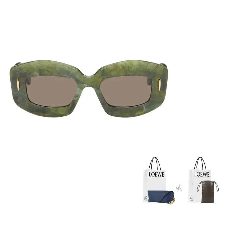 LOEWE Ацетатные металлические прямоугольные солнцезащитные очки женские зелёные, Green
LOEWE Ацетатные металлические прямоугольные солнцезащитные очки женские зелёные, Green