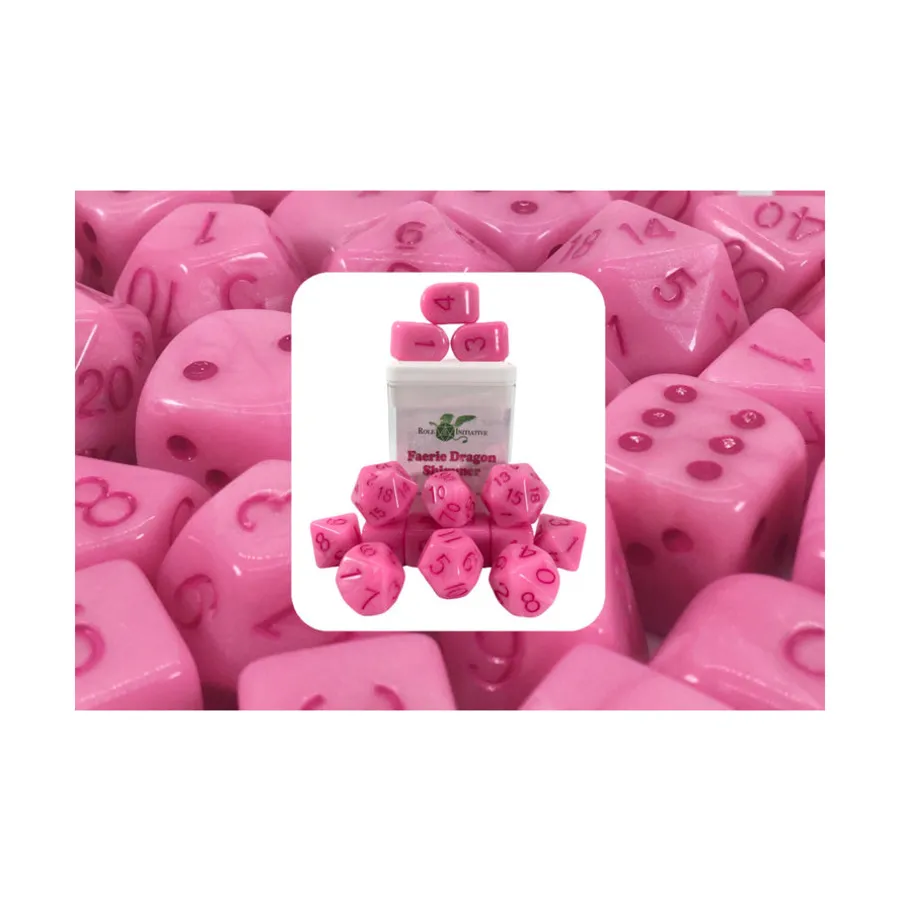 Набор Poly Set Faerie Dragon Shimmer с Arch'd4, розовыми чернилами (15), Game Dice - Shimmer (Role 4 Initiative)
Набор Poly Set Faerie Dragon Shimmer с Arch'd4, розовыми чернилами (15), Game Dice - Shimmer (Role 4 Initiative)