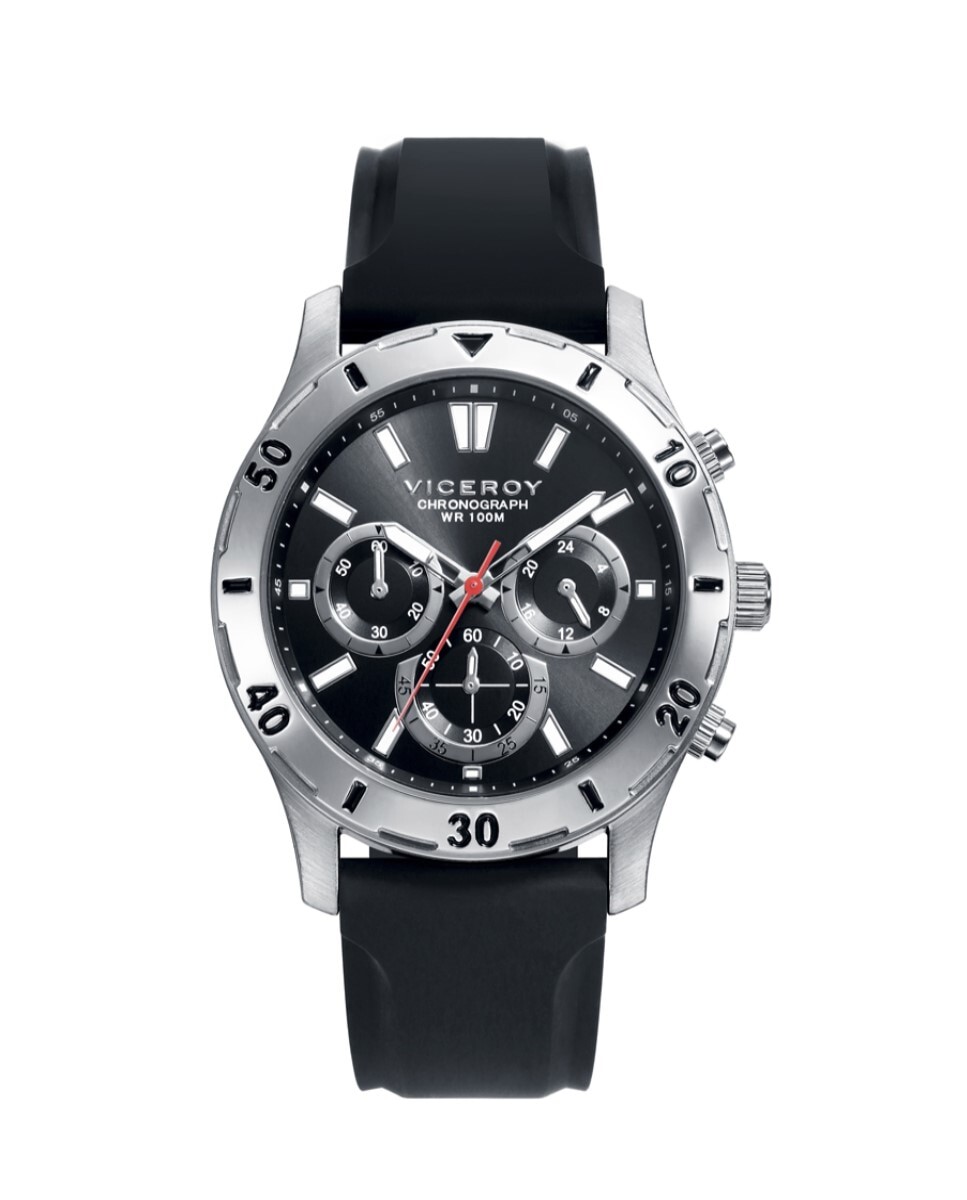 Мужские часы из стали с хронографом Heat на черном ремешке Viceroy, черный
Мужские часы из стали с хронографом Heat на черном ремешке Viceroy, черный
