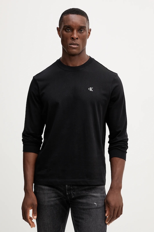 Хлопковый лонгслив Calvin Klein Jeans, черный
Хлопковый лонгслив Calvin Klein Jeans, черный