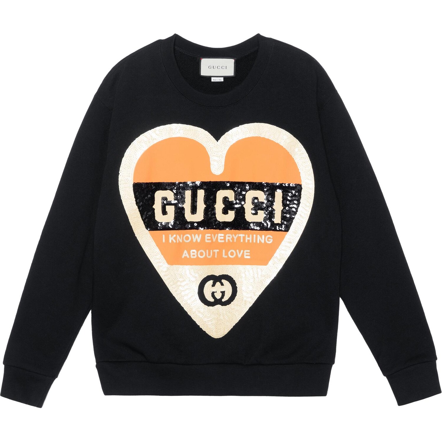 Толстовка женская Gucci с принтом сердца, черный
Толстовка женская Gucci с принтом сердца, черный