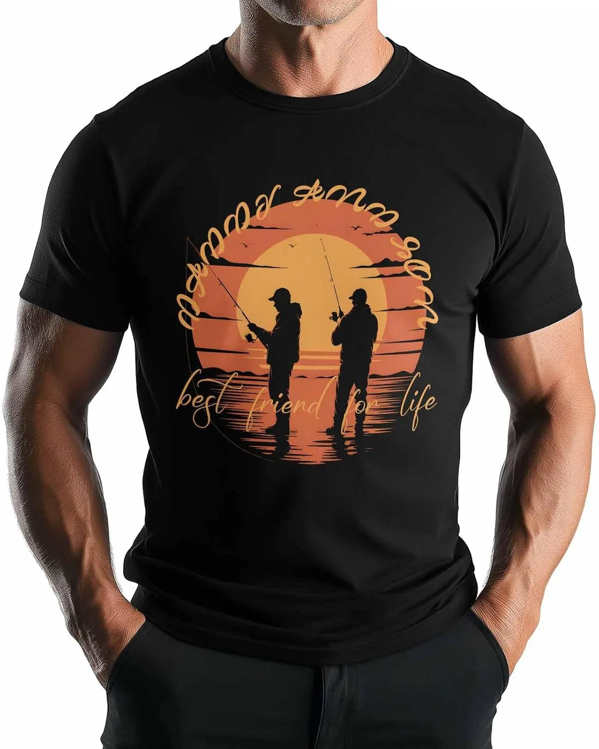 Мужская футболка с принтом, Sunset Father Son Fishing, короткий рукав Zadaling
Мужская футболка с принтом, Sunset Father Son Fishing, короткий рукав Zadaling