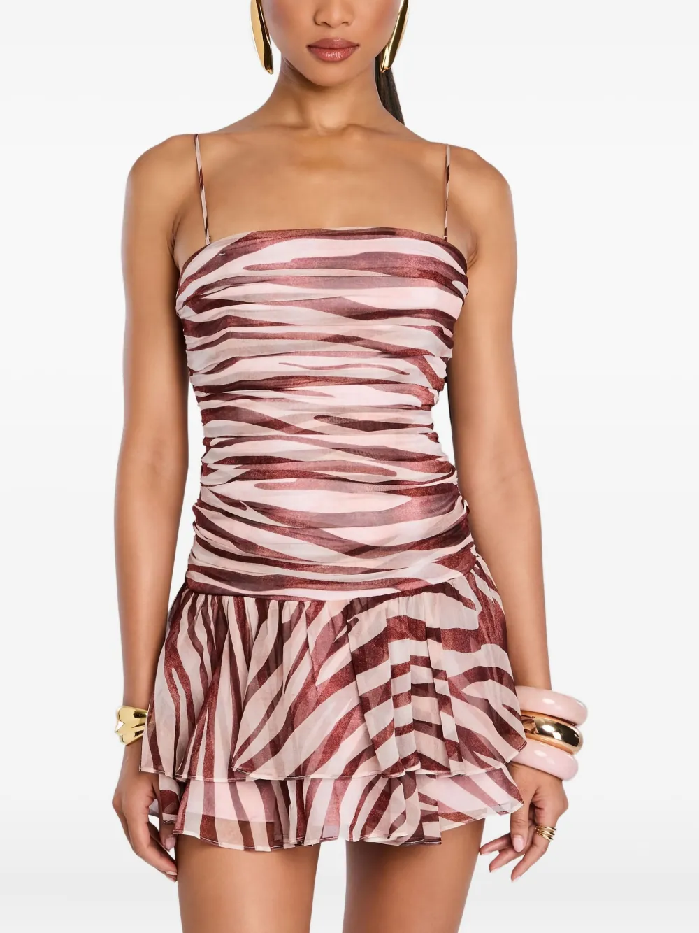 Платье Shaniece с оборками и зебровым принтом Retrofete, розовый
Платье Shaniece с оборками и зебровым принтом Retrofete, розовый