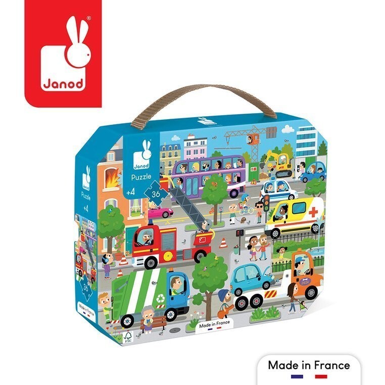 Janod, пазл, в чемодане, Город, 36 шт.
Janod, пазл, в чемодане, Город, 36 шт.