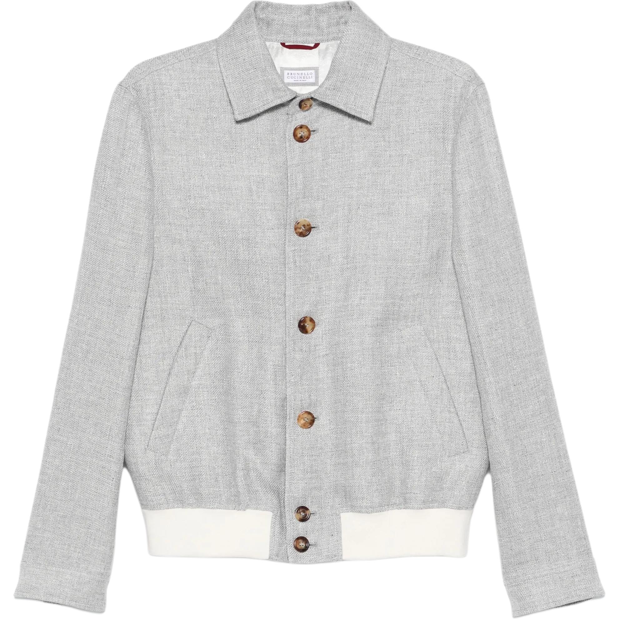 Длинная куртка на пуговицах с длинными рукавами Brunello Cucinelli, серый
Длинная куртка на пуговицах с длинными рукавами Brunello Cucinelli, серый