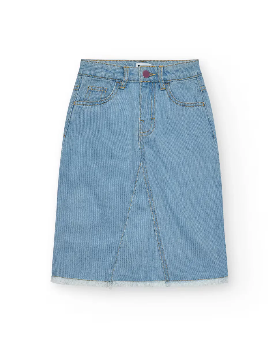 Юбка для девочки из денима с необработанным краем Tuc tuc, синий
Юбка для девочки из денима с необработанным краем Tuc tuc, синий