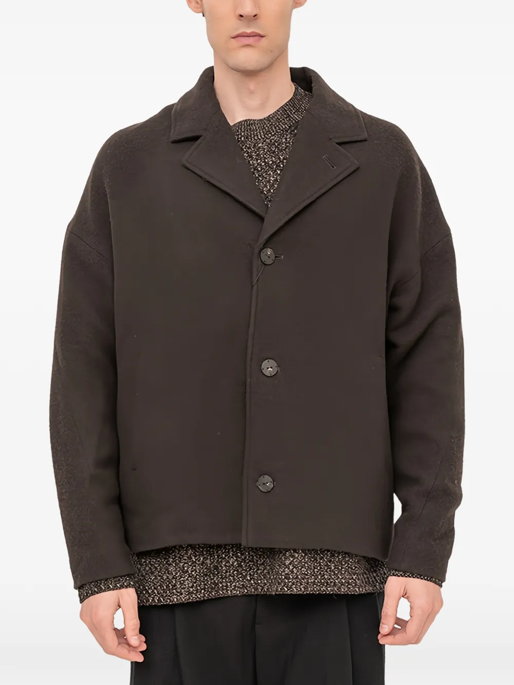 Однобортный бушлат Devoa, коричневый
Однобортный бушлат Devoa, коричневый